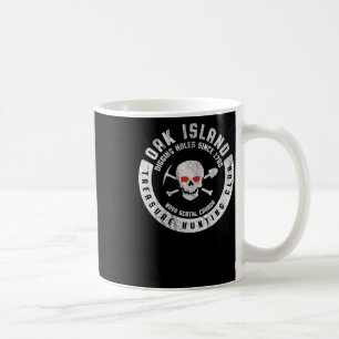 Eicheninsel Schatzsuche Club Vintager Schädel und Kaffeetasse