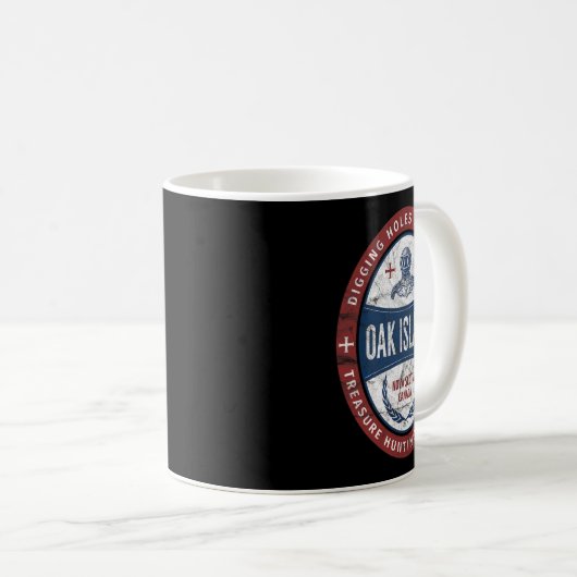 Eicheninsel Schatzsuche Retro Templar Ritter T Kaffeetasse (VorderseiteRechts)