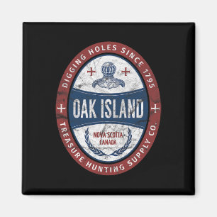 Eicheninsel Schatzsuche Retro Templar Ritter T Magnet