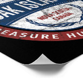 Eicheninsel Schatzsuche Retro Templar Ritter T Poster (Ecke)