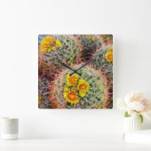 Eichenkaktus nah, Kalifornien Quadratische Wanduhr (Zuhause)