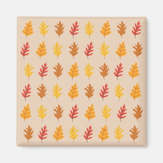 Eichenlaub im Herbst Magnet (Vorne)
