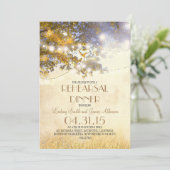 Eichenleuchten & Vogelbeleuchtung Probe Abendessen Einladung (Stehend Vorderseite)