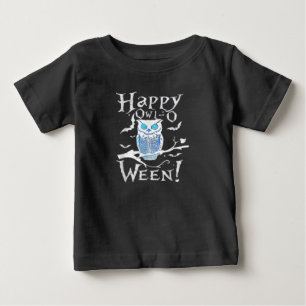 Eichenliebhaber Happy Owl Funny Owl Halloween Kos Baby T-shirt