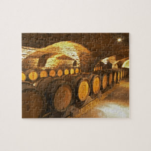 Eichentonnen im Keller des Domaine Comte Puzzle