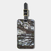 Eichenwald blauer Himmel und Moos Gepäckanhänger (Vorderseite vertikal)