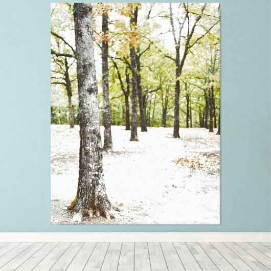 Eichenwald Naturlandschaft Canvas Printwerbung Leinwanddruck (Insitu (Holzboden))