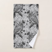 Eichenwälder, schwarz-weiß badhandtuch set (Handtuch)