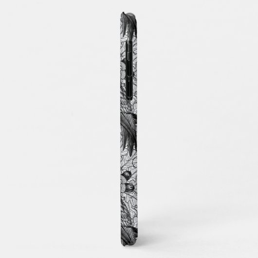 Eichenwälder, schwarz-weiß Case-Mate iPhone hülle (Hinten/Links)