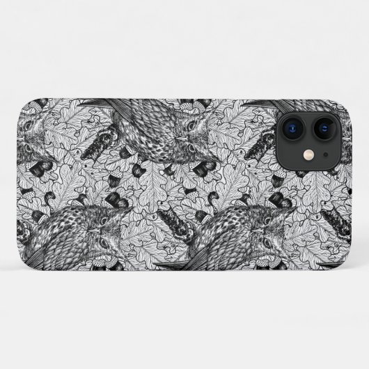 Eichenwälder, schwarz-weiß Case-Mate iPhone hülle (Rückseite (Horizontal))