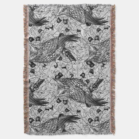 Eichenwälder, schwarz-weiß decke (Vorderseite Vertikal)