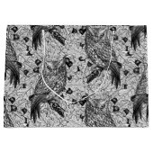 Eichenwälder, schwarz-weiß große geschenktüte (Vorderseite)