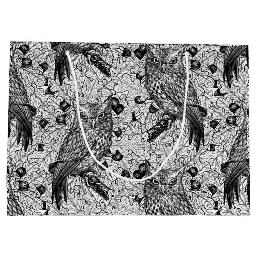 Eichenwälder, schwarz-weiß große geschenktüte (Rückseite)