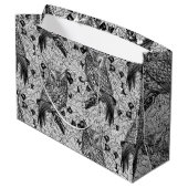 Eichenwälder, schwarz-weiß große geschenktüte (Rückseite Schrägansicht)