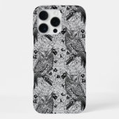 Eichenwälder, schwarz-weiß iPhone hülle (Rückseite)