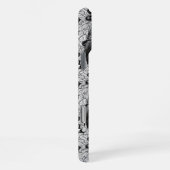 Eichenwälder, schwarz-weiß iPhone hülle (Rechte Seite)