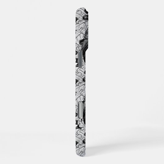 Eichenwälder, schwarz-weiß iPhone hülle (Rechte Seite)