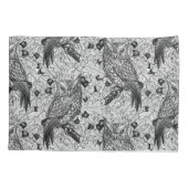 Eichenwälder, schwarz-weiß kissenbezug (Rückseite-Links)