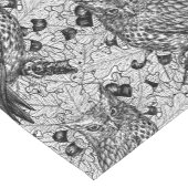 Eichenwälder, schwarz-weiß kurzer tischläufer (Ecke)