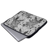 Eichenwälder, schwarz-weiß laptopschutzhülle (Vorne Knopf)