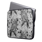 Eichenwälder, schwarz-weiß laptopschutzhülle (Vorderseite Links)