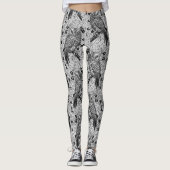 Eichenwälder, schwarz-weiß leggings (Vorderseite)