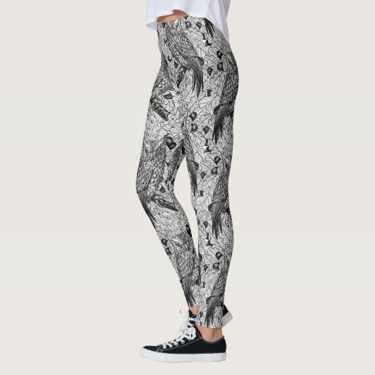 Eichenwälder, schwarz-weiß leggings (Links)