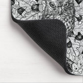 Eichenwälder, schwarz-weiß mousepad (Ecke)