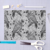 Eichenwälder, schwarz-weiß seidenpapier (Handwerk)