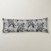 Eichenwälder, schwarz-weiß seitenschläferkissen (Rückseite)