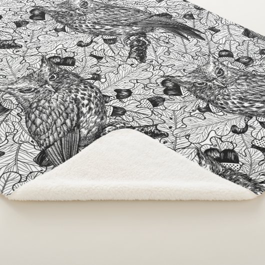 Eichenwälder, schwarz-weiß sherpadecke (3/4)