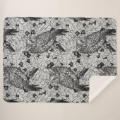 Eichenwälder, schwarz-weiß sherpadecke (Vorderseite (Horizontal))