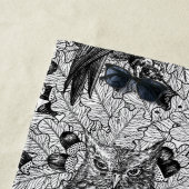 Eichenwälder, schwarz-weiß strandtuch (Beispiel)