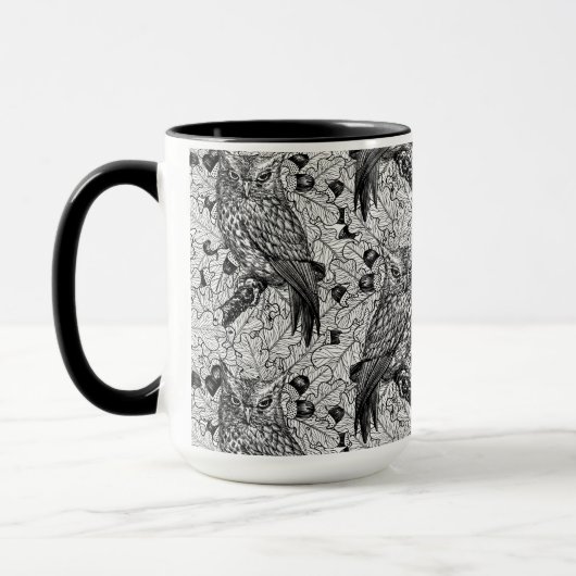 Eichenwälder, schwarz-weiß tasse (Links)