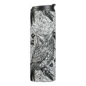 Eichenwälder, schwarz-weiß thermosbecher (Nach links gedreht)