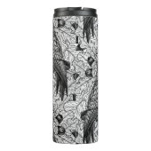 Eichenwälder, schwarz-weiß thermosbecher (Rückseite)