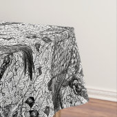 Eichenwälder, schwarz-weiß tischdecke (Beispiel)