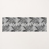 Eichenwälder, schwarz-weiß yogamatte (Rückseite (Horizontal))