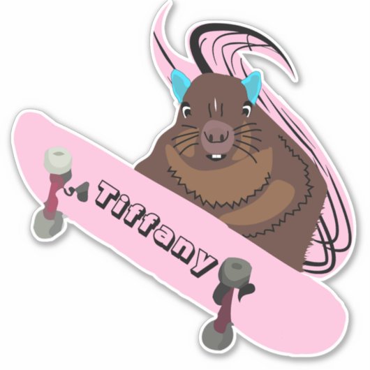 Eichhörnchen #109 Girls Name Aufkleber (Vorderseite)