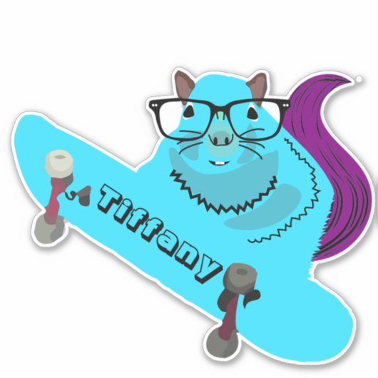 Eichhörnchen #114 Girls Name Aufkleber (Vorderseite)