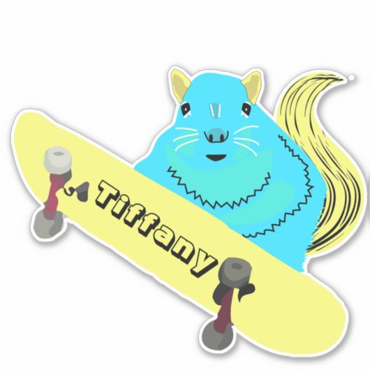 Eichhörnchen #134 Girls Name Aufkleber (Vorderseite)