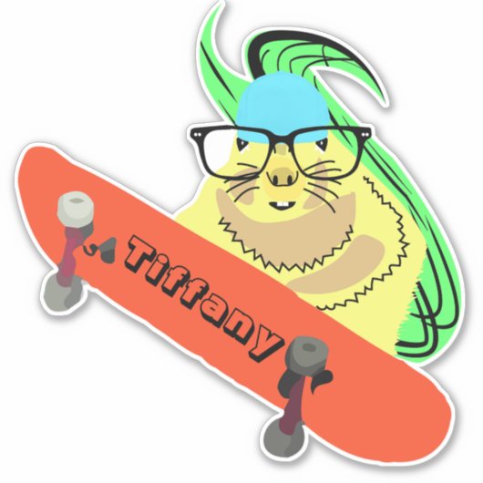 Eichhörnchen #140 Girls Name Aufkleber (Vorderseite)