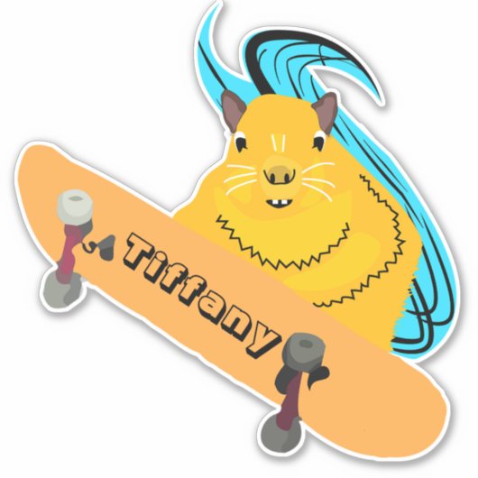 Eichhörnchen #141 Girls Name Aufkleber (Vorderseite)