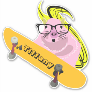 Eichhörnchen #147 Skateboarding-Aufkleber Aufkleber