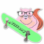 Eichhörnchen #149 Girls Name Aufkleber (Vorderseite)