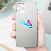 Eichhörnchen #1855 Surfen Aufkleber (Telefon)