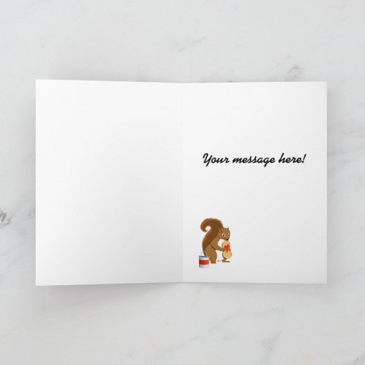 Eichhörnchen 2 feiertagskarte (Innenseite)