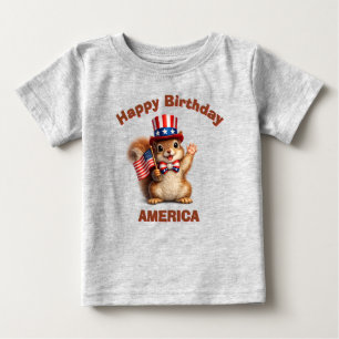 Eichhörnchen (5m) Patriotisches Kinder T-Shirt