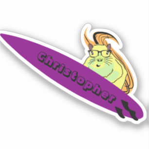 Eichhörnchen #820 Surfen Aufkleber