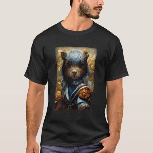 Eichhörnchen-A-Pathfinder-Ölgemälde Portrait Palet T-Shirt (Vorderseite)